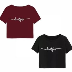 THE LION'S SHARE Polyester Crop Top for Women.