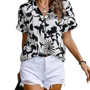 Leriya Fashion Shirts for Women – Korean Style Long Sleeve Oversized Button Down | Plus Size Workwear Top for Office & Casual Wear