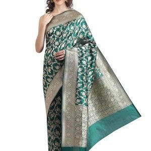 THE WEAVERS SHOP BY RAAVI Katan Silk Saree | Pure Katan Banarasi Silk Saree with Unstitched Blouse | Katan Silk Sarees for Women