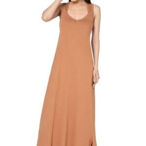 INTIMACY LINGERIE Full-Length Cotton Night Slip for Women Sleeveless Maxi Nighty for Women Comfortable Everyday Wear for Women Non-Adjustable Broad Strap, Pair with Nightgowns and Nighties