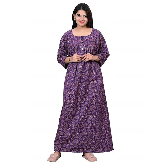 Kripto Katrox Ladies Woollen Winter wear Printed Nighty