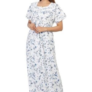 Himanshu Handloom Women's Cotton Printed Maxi Nighty
