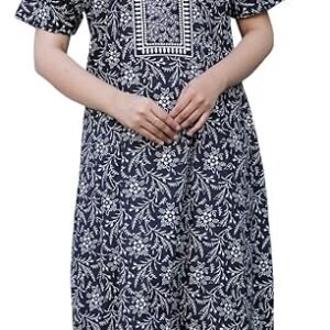 G4Girl Pure Cotton Embroidery Nighty for Women's | Night Gown | Nighty | Nightdress | Maxi | Sleepwear | Jaipuri Nighty | Nighties | Gown