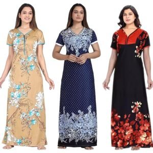 G4Girl Nighty for Womens/Girls (Combo of 3 PCS)