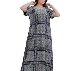 G4Girl Pure Cotton Embroidery Nighty for Women's | Night Gown | Nighty | Nightdress | Maxi | Sleepwear | Jaipuri Nighty | Nighties | Gown